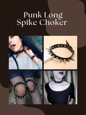 Punk Long Spike Choker