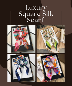 Luxury Square Silk Scarf for Women