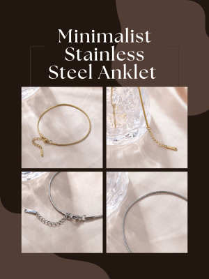 ✨ Minimalist Stainless Steel Anklet for Women – Elegant Everyday Jewelry