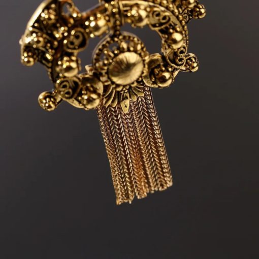 Vintage Metal Fringed Brooch - Image 2